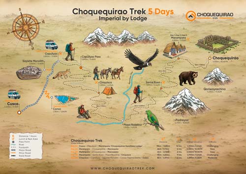 Map: Choquequirao Trek Imperial 5 Days by Lodge