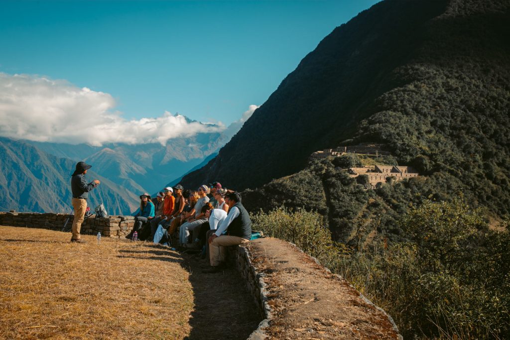 Group of tourists in Choquequirao