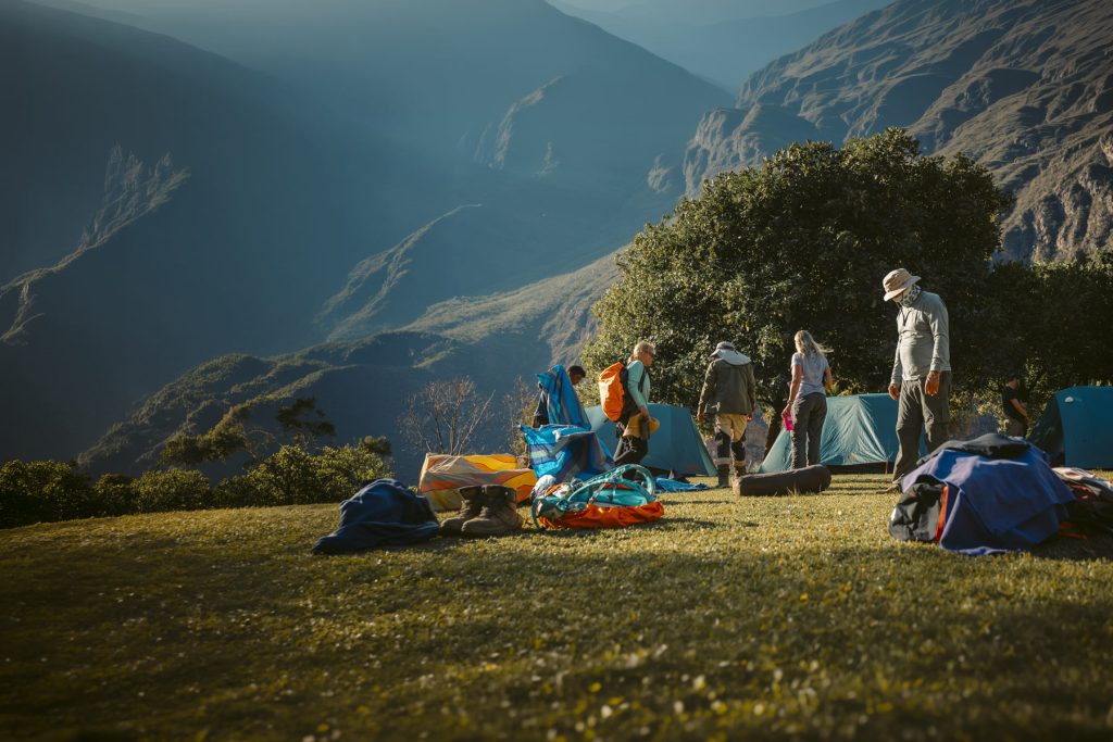 What To Pack For The Choquequirao Trek: The Ultimate Professional Gear List 2 Tour group camping on Choquequirao Trek